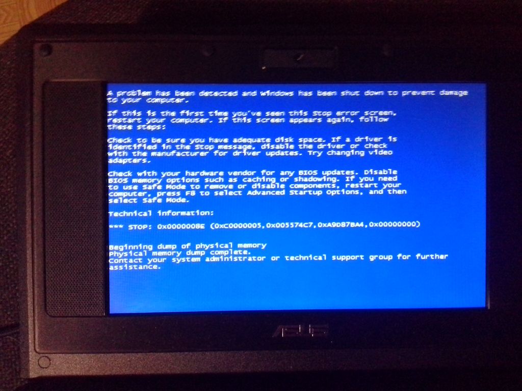 Arduino синий экран смерти windows