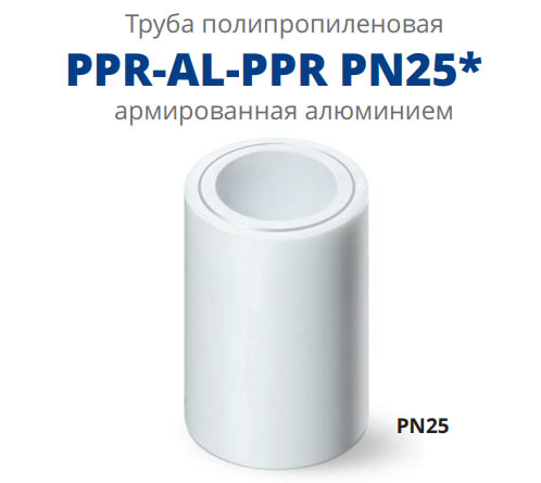 Труба полипропиленовая (PPR) армированная алюминием