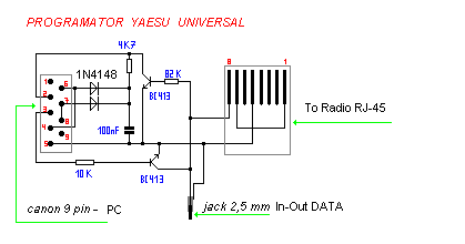 Программатор для радиостанций Vertex (Yaesu) - схема
